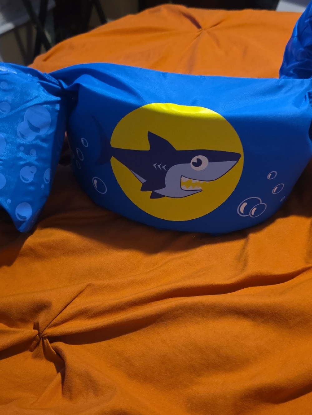 Blue Kids Swim Arm Float with Shark Graphic